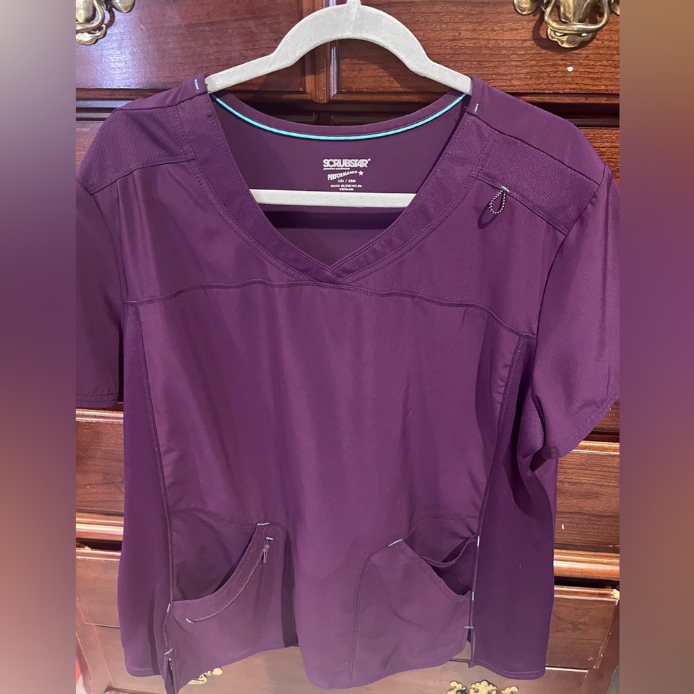 Scrubstar purple scrub top, size 2x